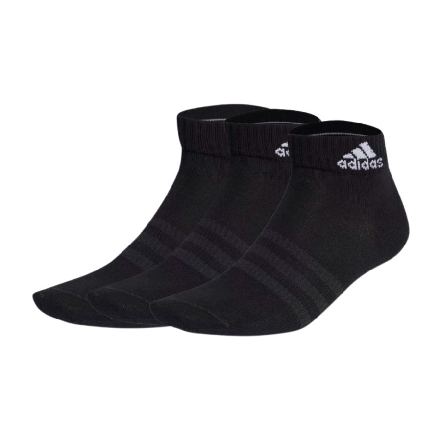 tất adidas thin and light ankle socks 3 pairs - black ic1282