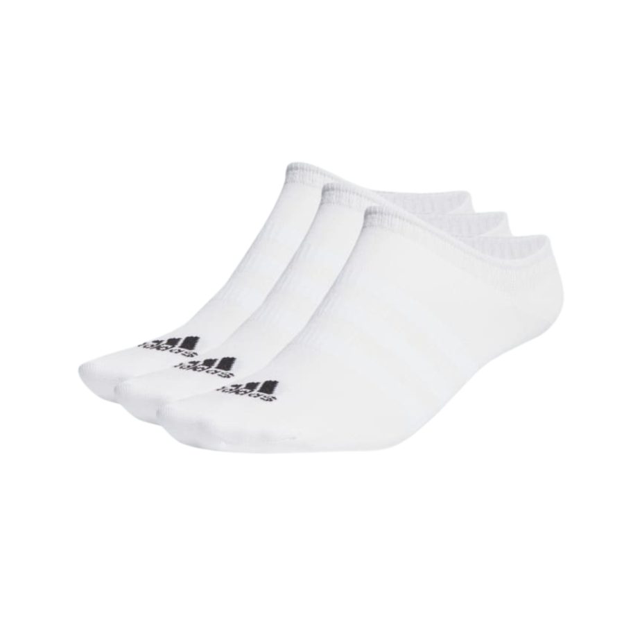 tất adidas thin and light no-show socks 3 pairs - white ht3463