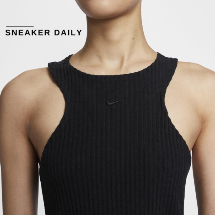 váy nike sportswear chill rib women's slim sleeveless ribbed fn3680-010