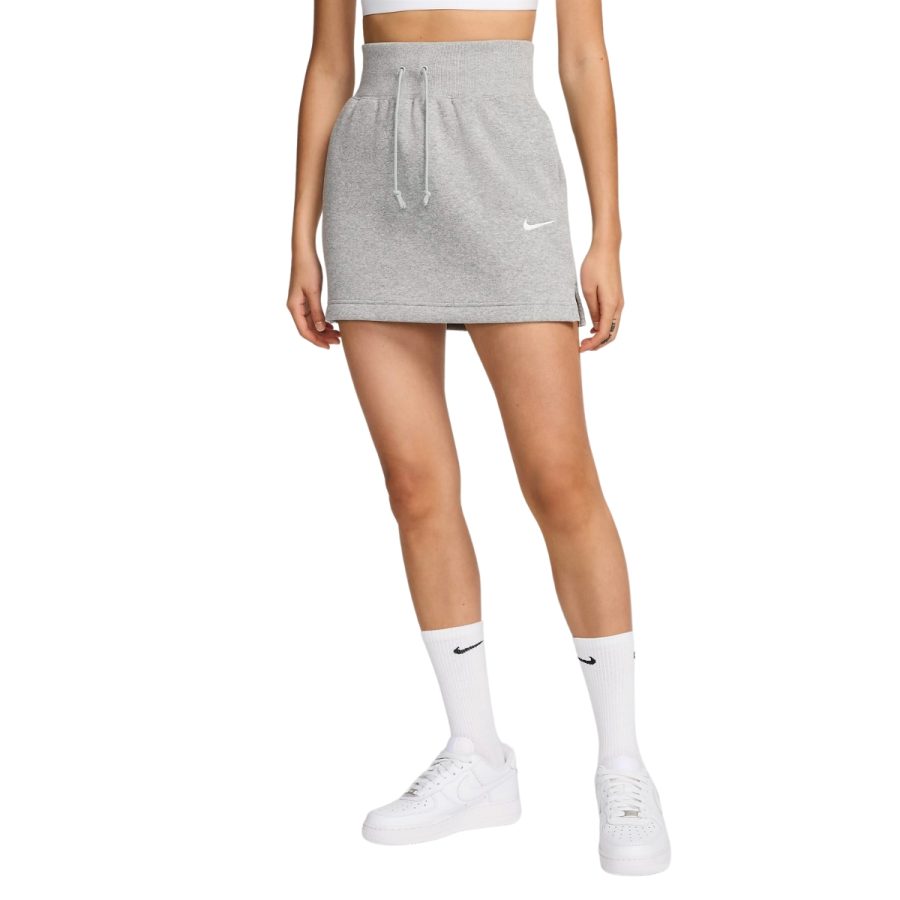 váy nike sportswear phoenix fleece women's slim mini skirt fv6319-063