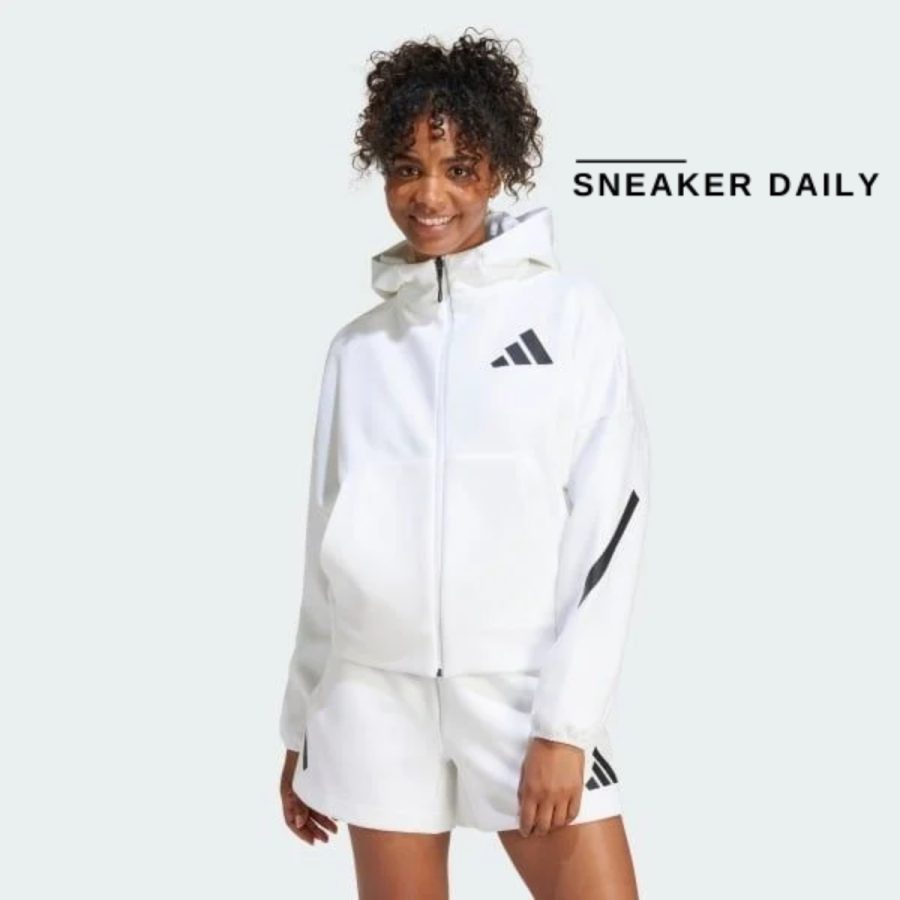áo adidas hoodie khóa kéo dọc thân z.n.e je7849