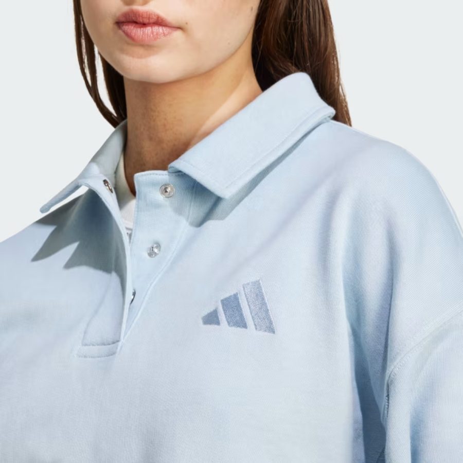 áo adidas sweatshirt polo fabric fish skin all szn blue iy6793