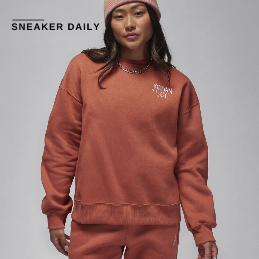 áo air jordan brooklyn fleece women's crew neck sweatshirt fn5438-209