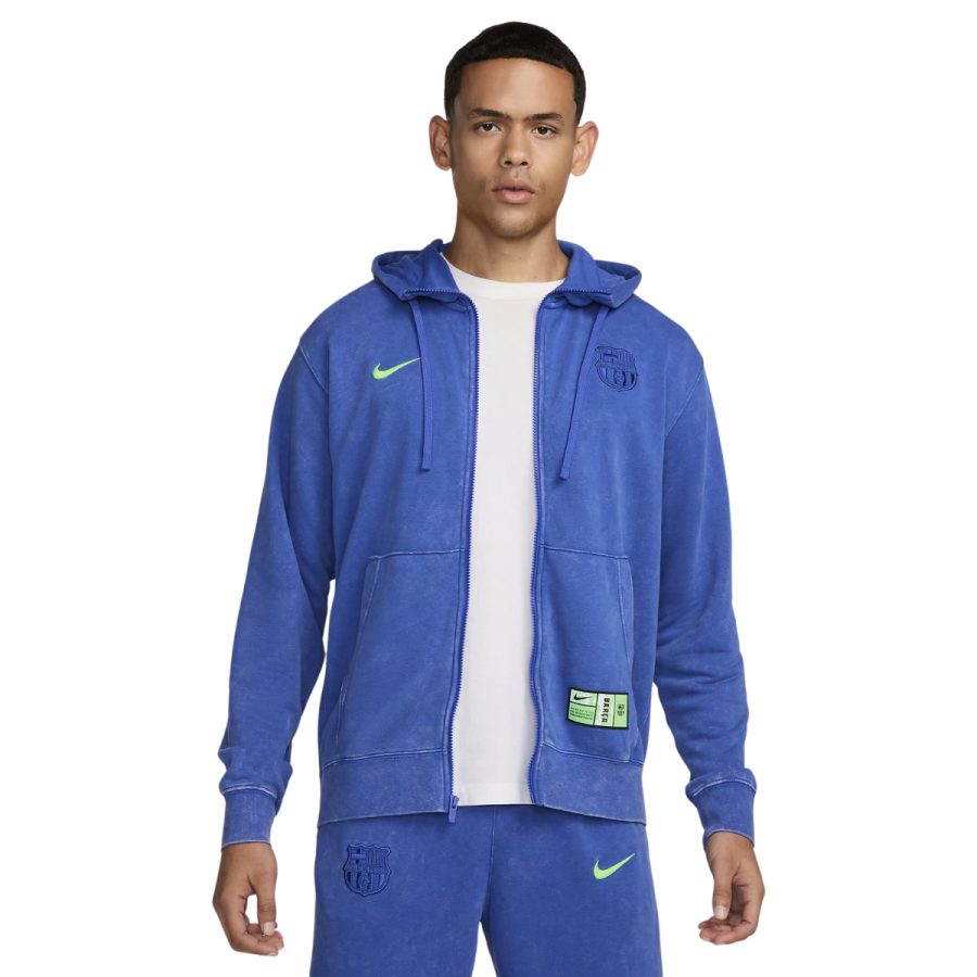 áo nike fc ground club third men nike soccer french terry full zip hoodie fq2999-405