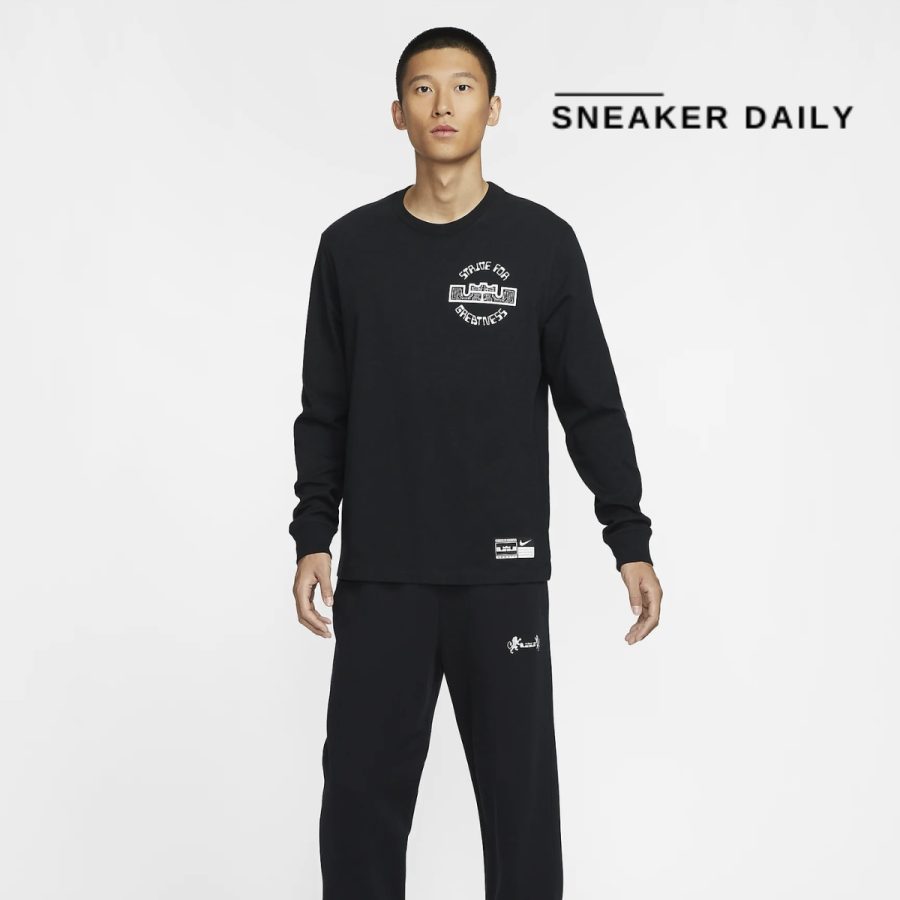 áo nike men's max90 long-sleeve basketball t-shirt hf6192-010