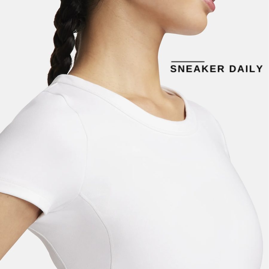 áo nike one fitted women's dry fit short sleeve crop top fn2805-100