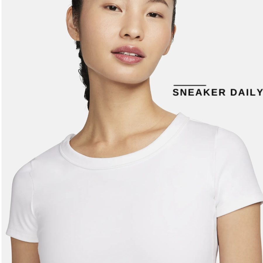 áo nike one fitted women's dry fit short sleeve crop top fn2805-100