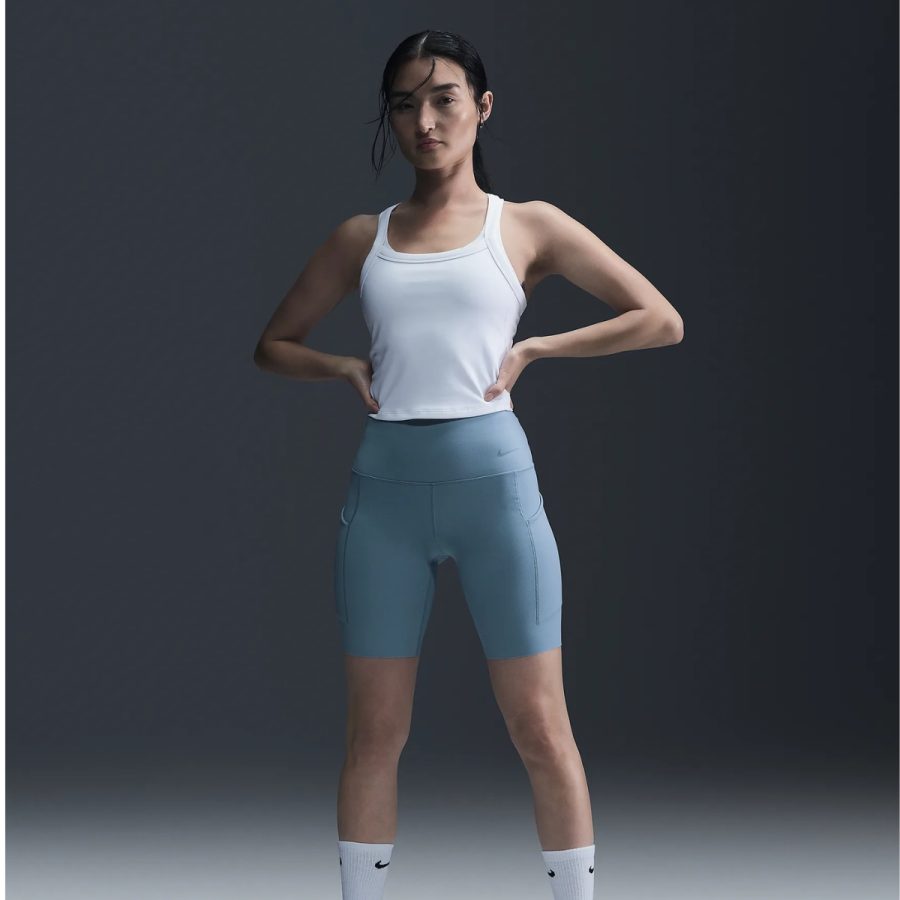 áo nike one fitted women's dry fit strappy cropped tank top hf7107-100