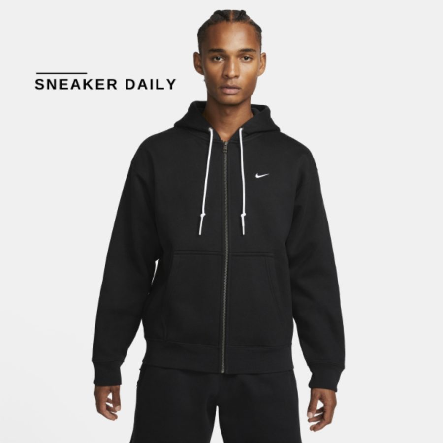áo nike solo swoosh men's full zip hoodie dr0403-010