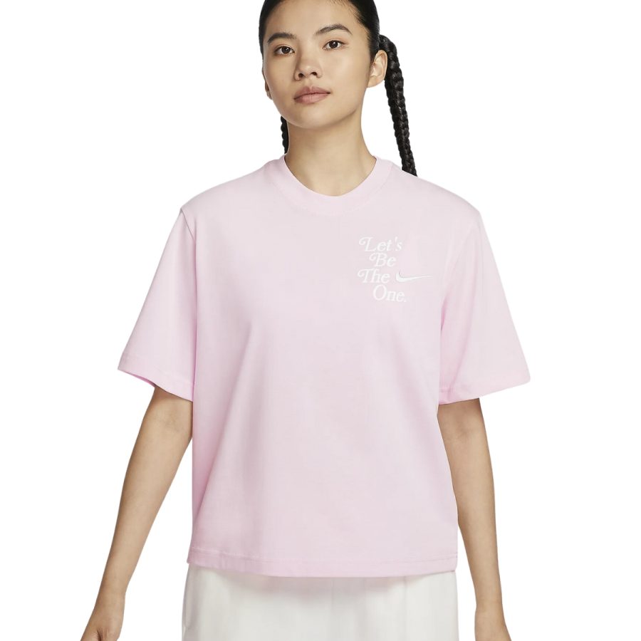 áo nike sportswear boxy t-shirt asia sizing 'pink' hm4581-663