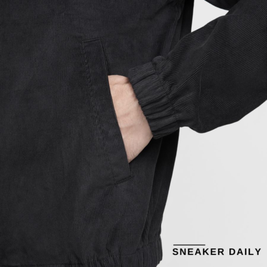 áo nike sportswear club corduroy harrington jacket asia sizing 'black' fz0632-010