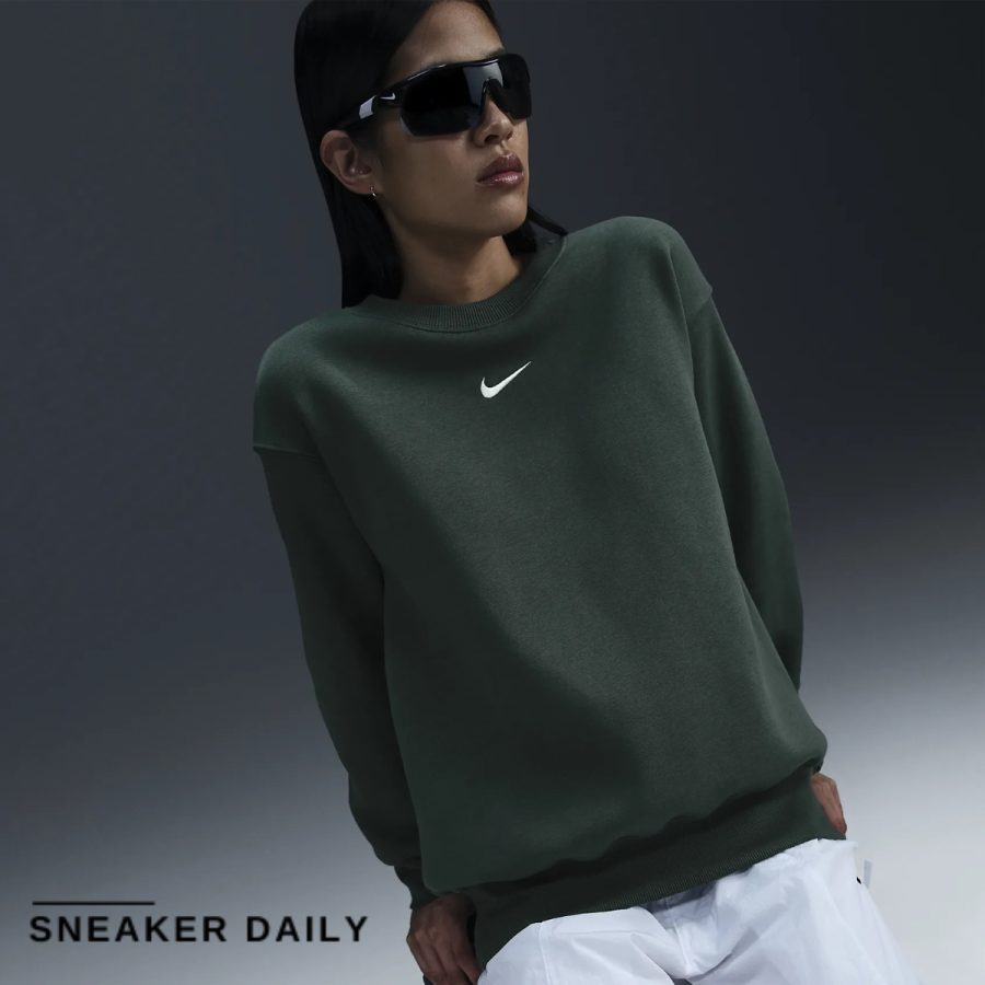 áo nike sportswear phoenix fleece women's oversized crewneck sweatshirt dq5734-338