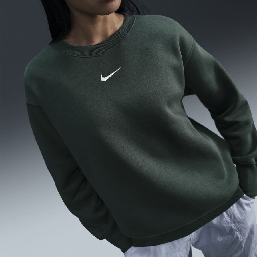 áo nike sportswear phoenix fleece women's oversized crewneck sweatshirt dq5734-338