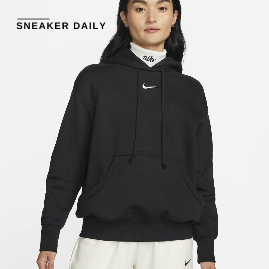 áo nike sportswear phoenix fleece women's oversized pullover hoodie dq5861-010