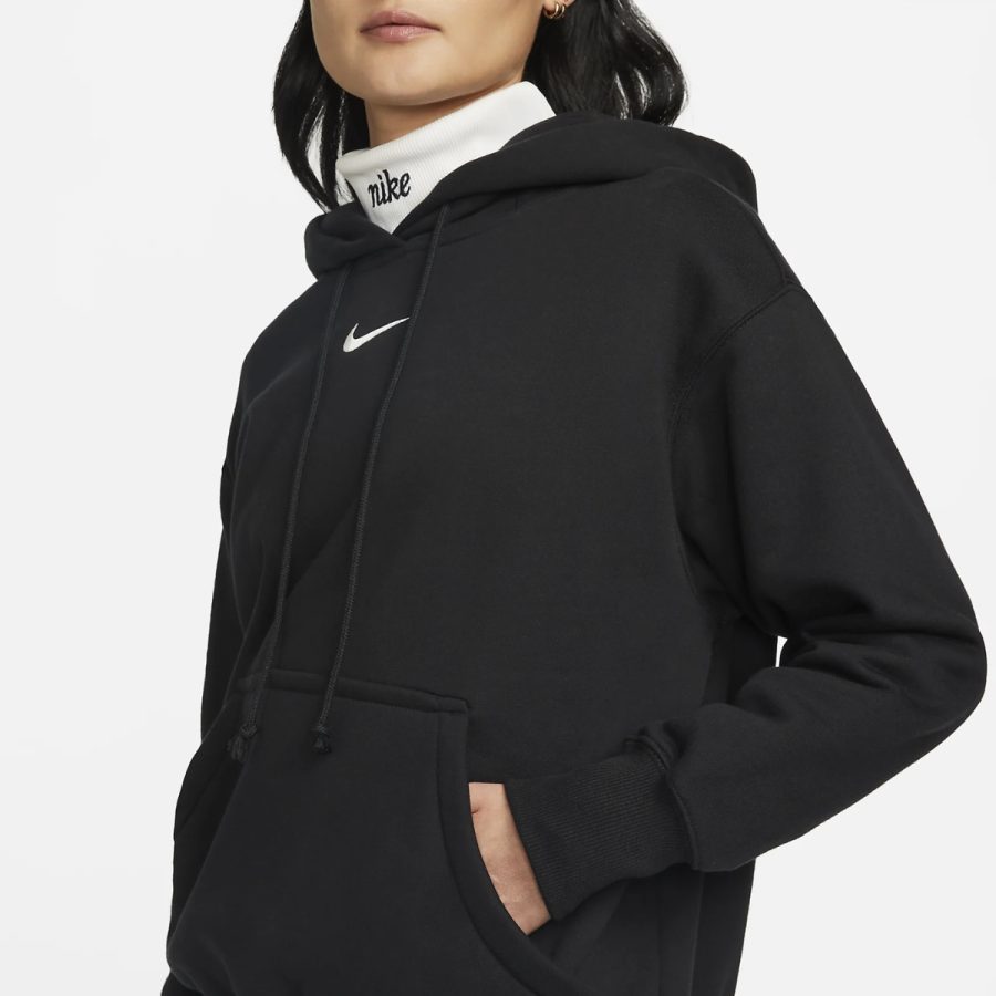 áo nike sportswear phoenix fleece women's oversized pullover hoodie dq5861-010