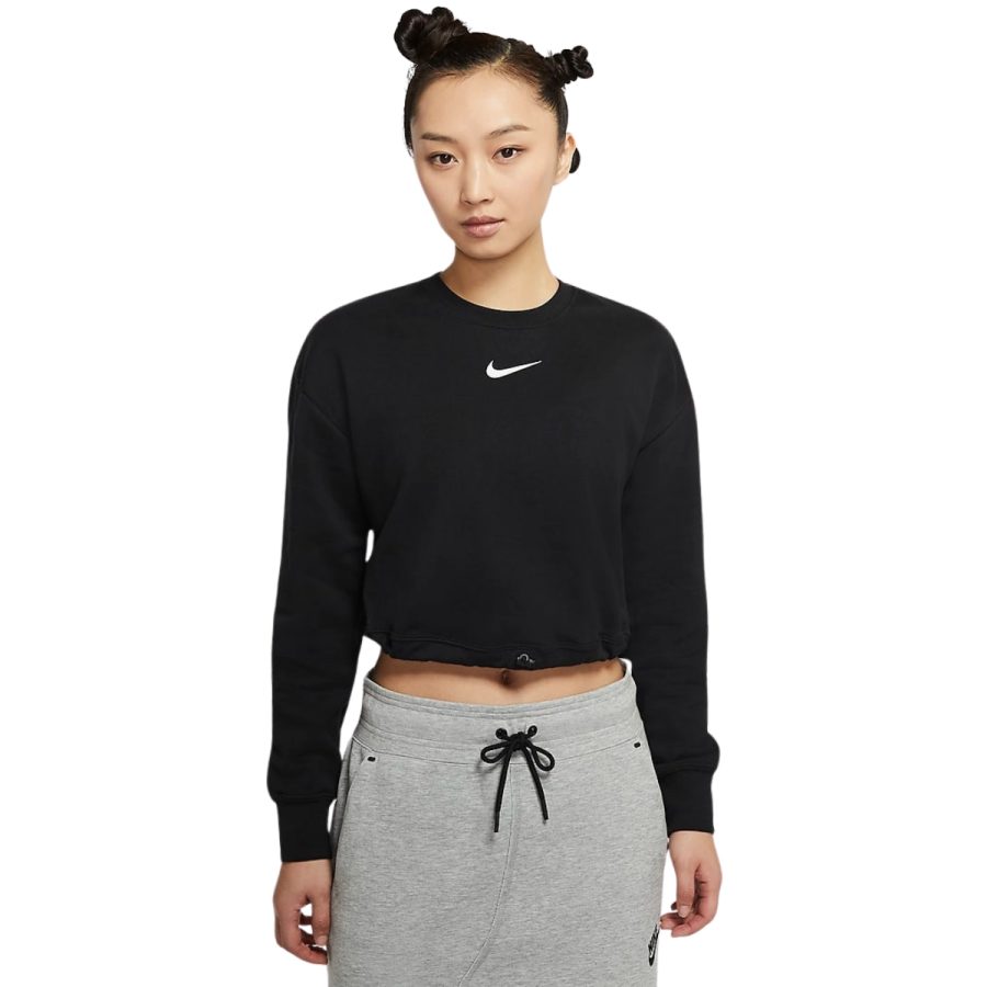 áo nike sportswear swoosh french terry crewneck top 'black' cj3767-010