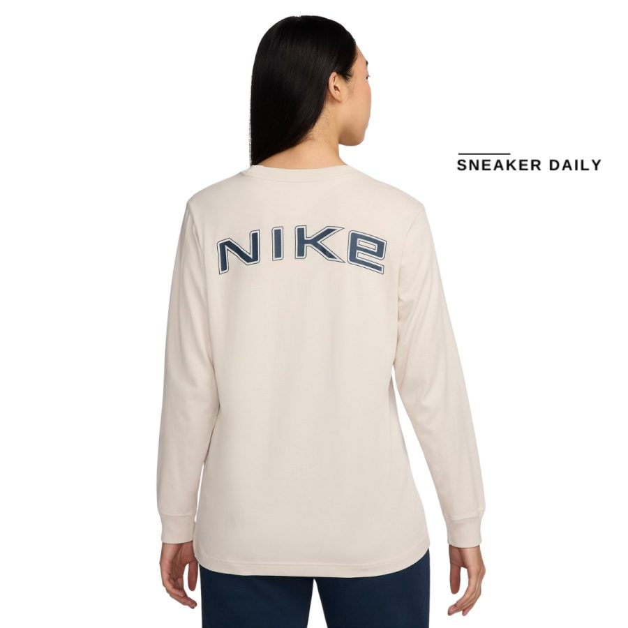 áo nike sportswear women's loose long-sleeve t-shirt hf0772-104