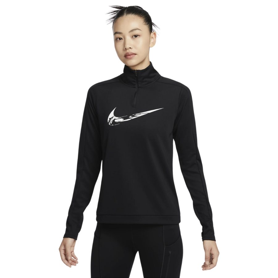 áo nike swoosh women's dri-fit 1_4-zip running mid layer fv6388-010