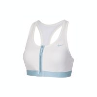 áo nike swoosh women's medium support padded front zip sports bra hf6595-134