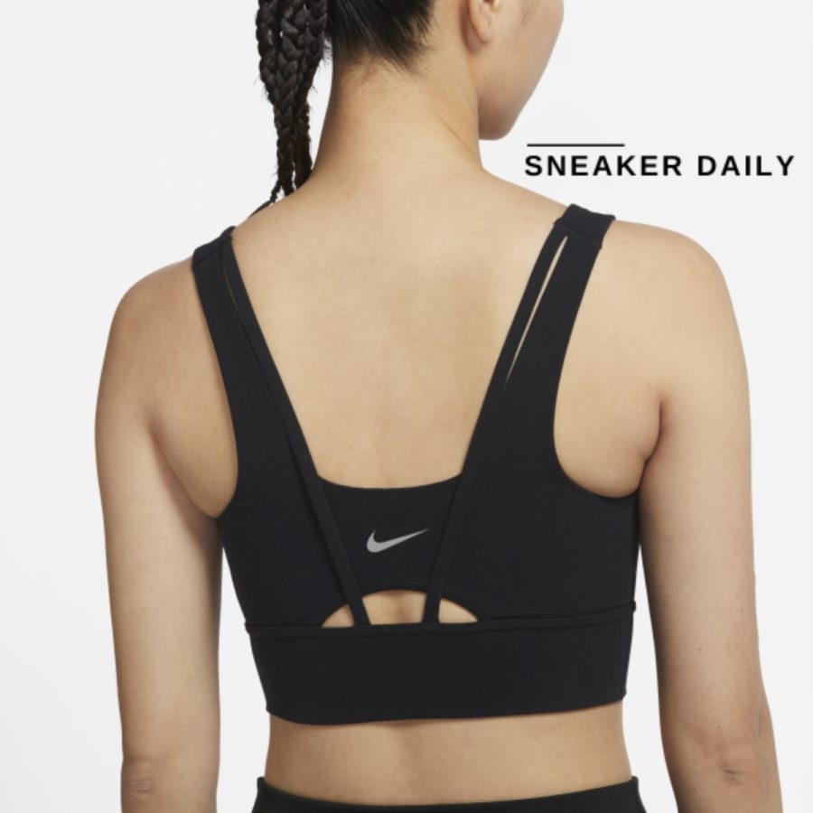 áo nike zenvy longline women's medium support bra padded sports bra do6620-010