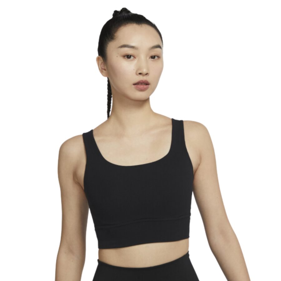 áo nike zenvy longline women's medium support bra padded sports bra do6620-010