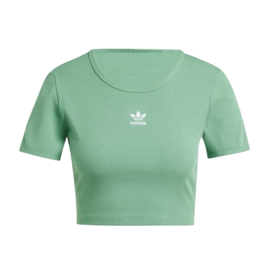 áo adidas essentials ribbed tee - preloved green iy9665