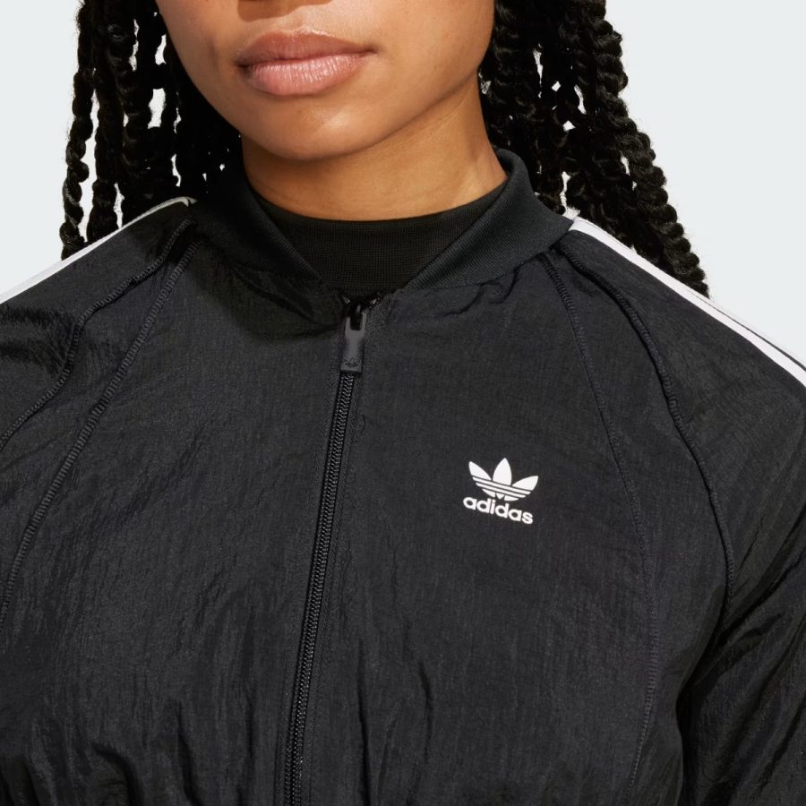 áo adidas slim crop track top - black iw5484