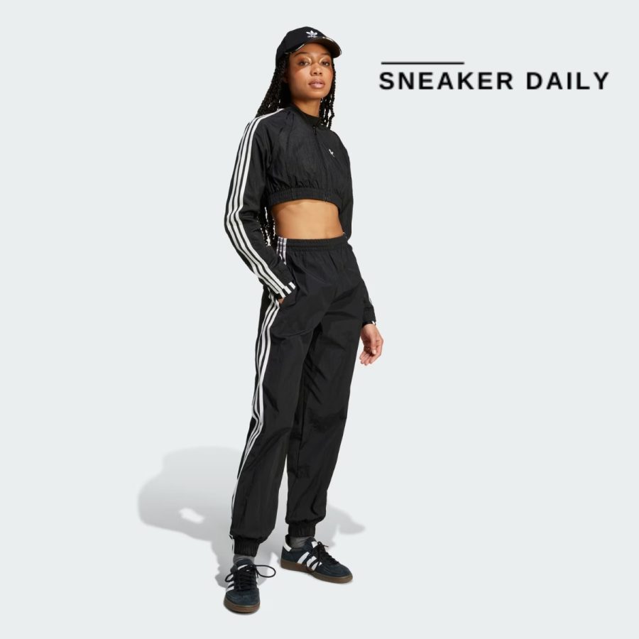 áo adidas slim crop track top - black iw5484