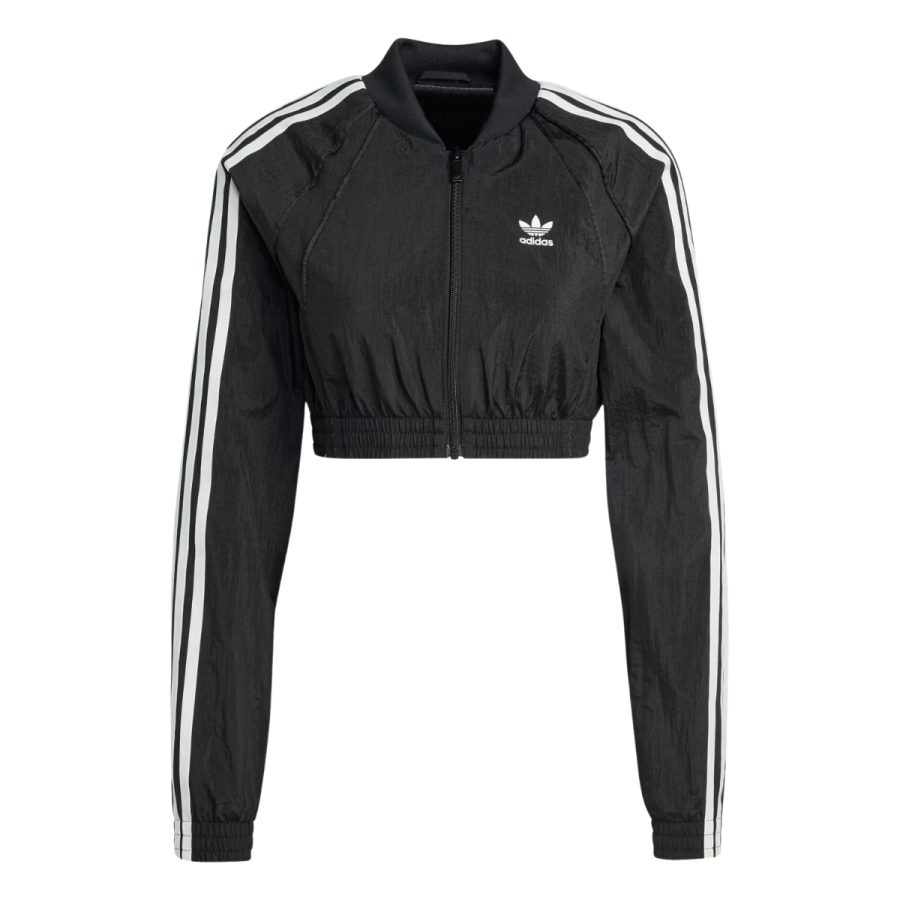 áo adidas slim crop track top - black iw5484