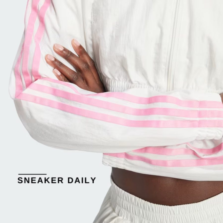áo adidas slim crop track top - white iw5485