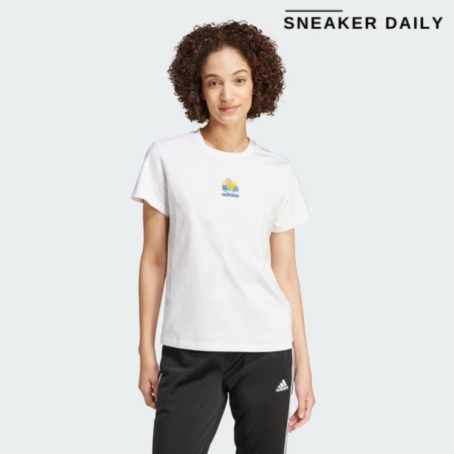 áo adidas soft side mini graphic t-shirt - white iw2749