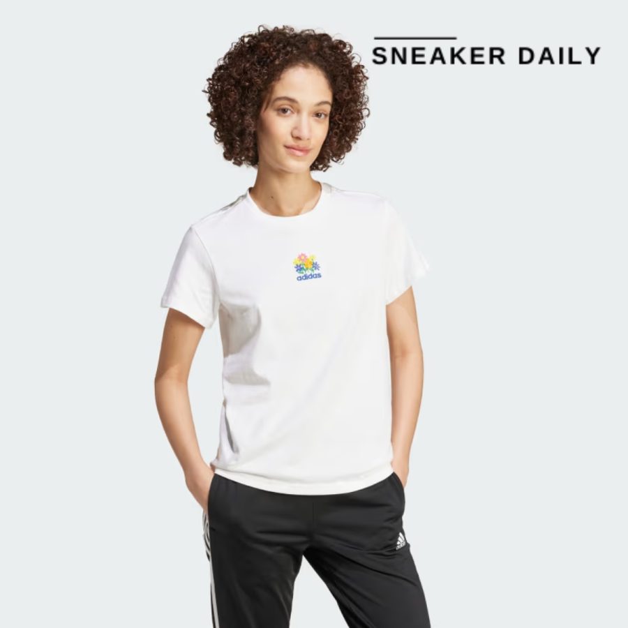 áo adidas soft side mini graphic t-shirt - white iw2749