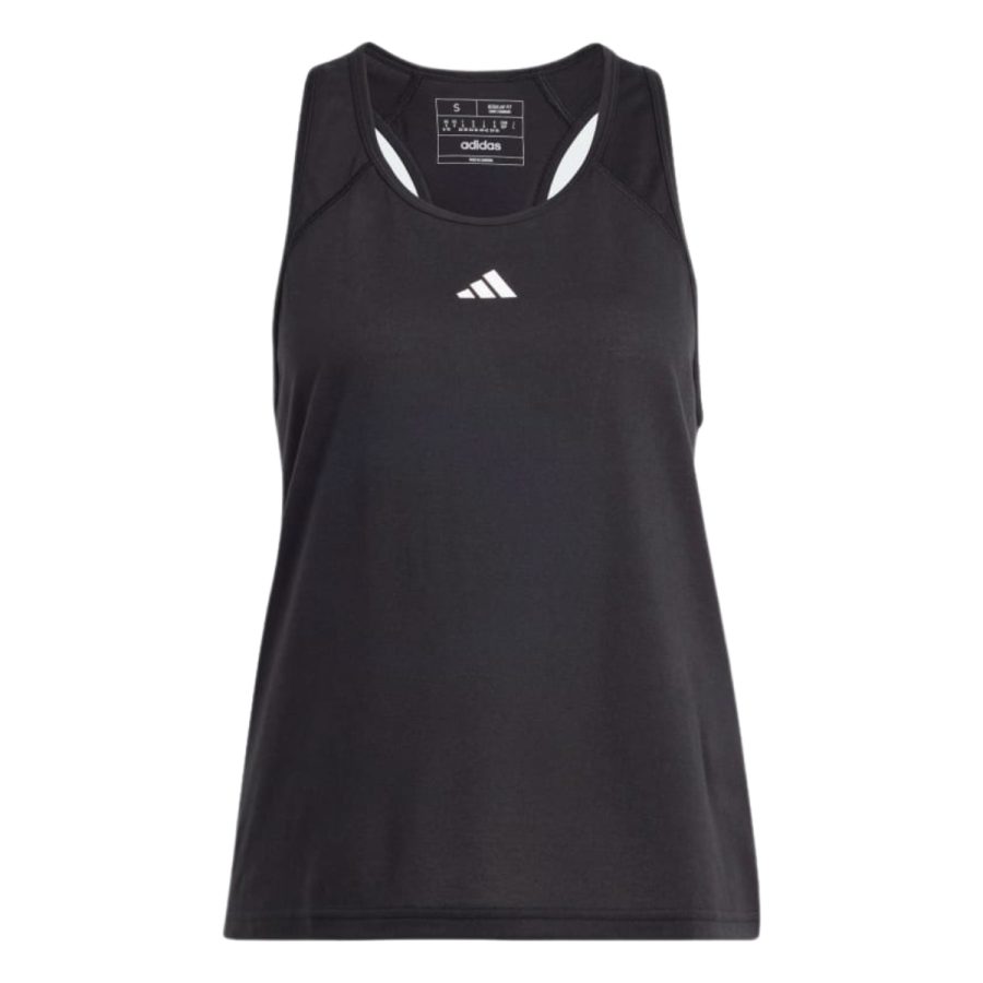 áo adidas train essentials minimal branding racerback tank top - black in9171