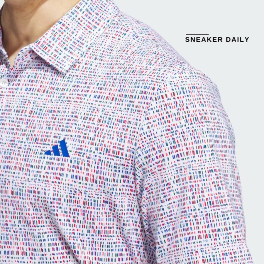áo adidas ultimate365 power grid print polo shirt - white it0151
