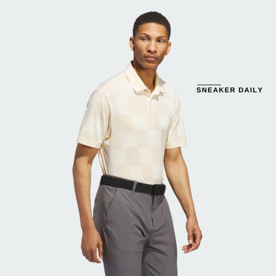 áo adidas ultimate365 textured polo shirt - ivory iu4409