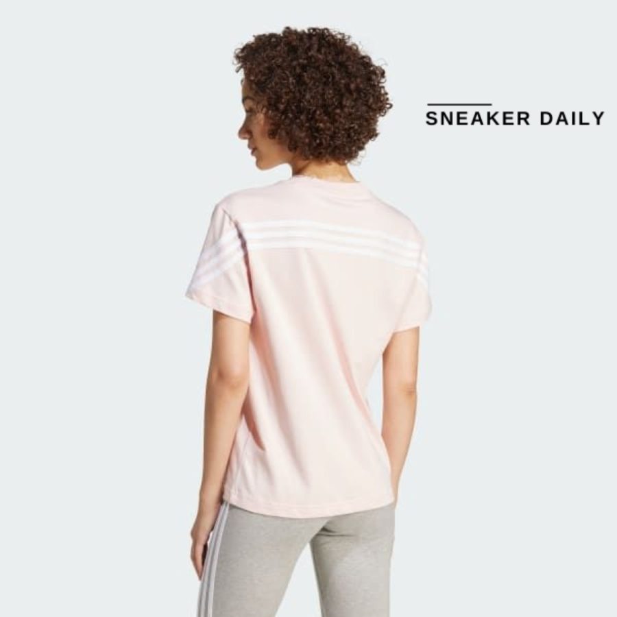 áo adidas women's t-shirt future icons 3-stripes pink iw5264