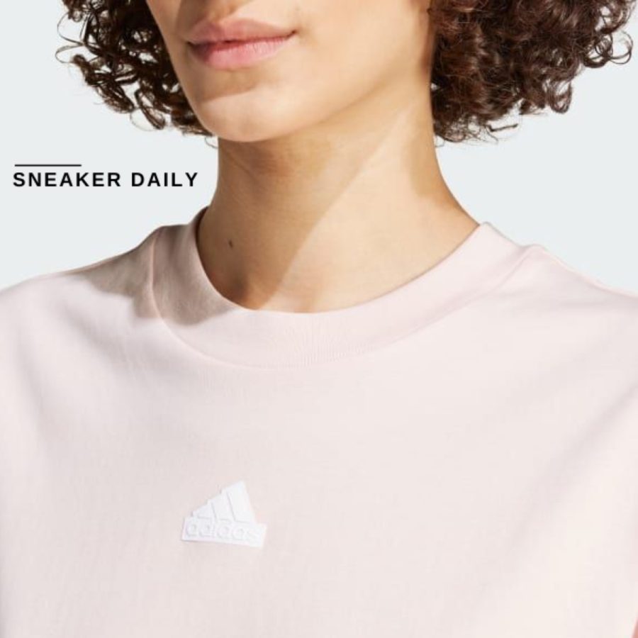 áo adidas women's t-shirt future icons 3-stripes pink iw5264