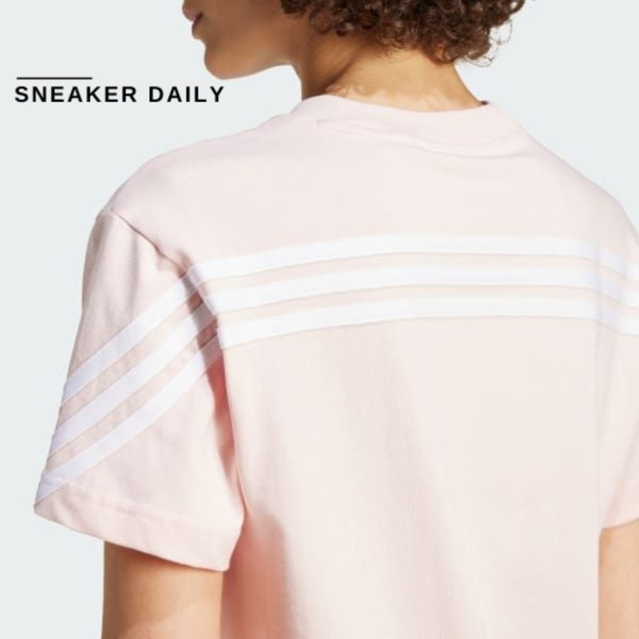 áo adidas women's t-shirt future icons 3-stripes pink iw5264