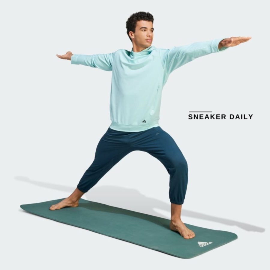 áo adidas yoga training hooded sweatshirt - semi flash aqua in7923