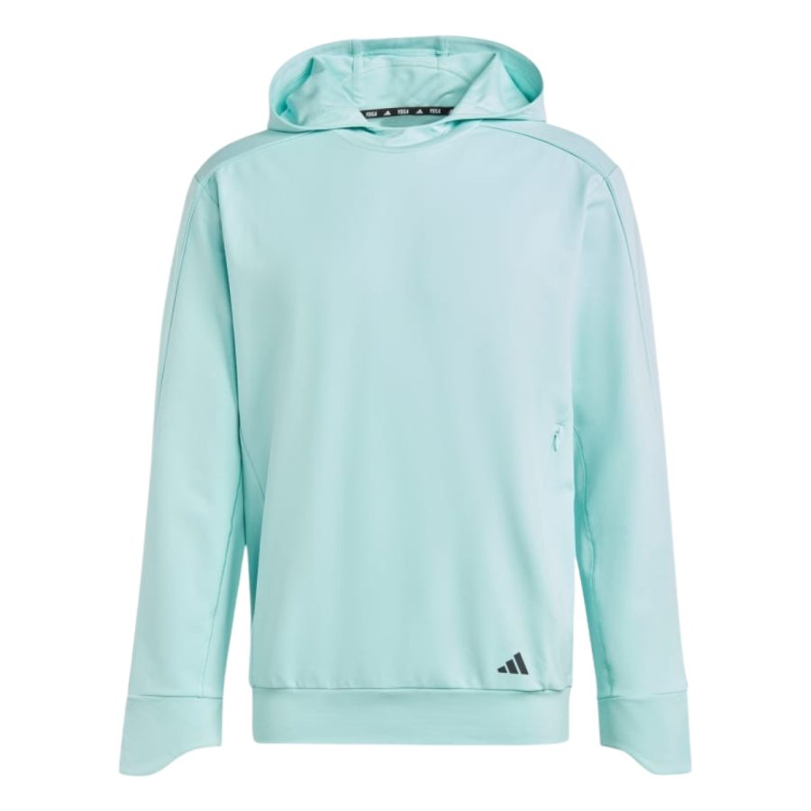 áo adidas yoga training hooded sweatshirt - semi flash aqua in7923