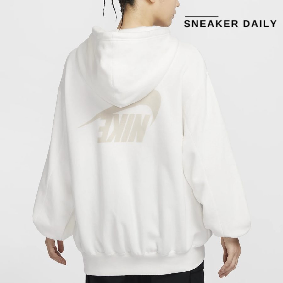 áo nike sportswear women's oversized full zip french terry hoodie fv7516-133