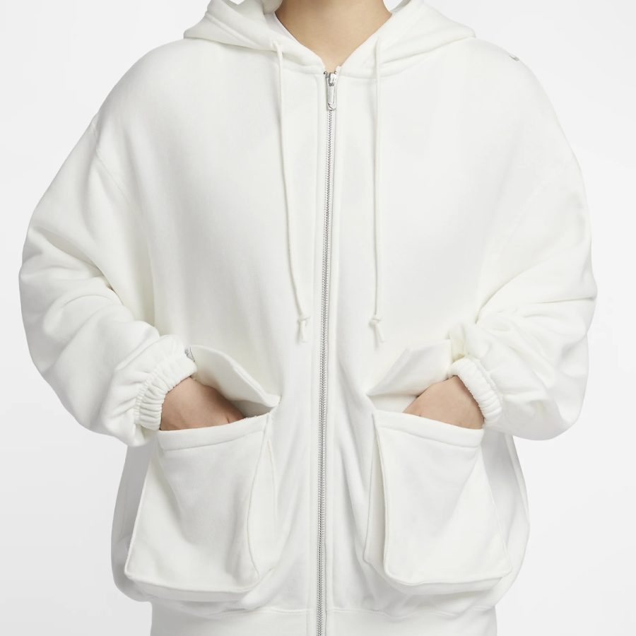 áo nike sportswear women's oversized full zip french terry hoodie fv7516-133