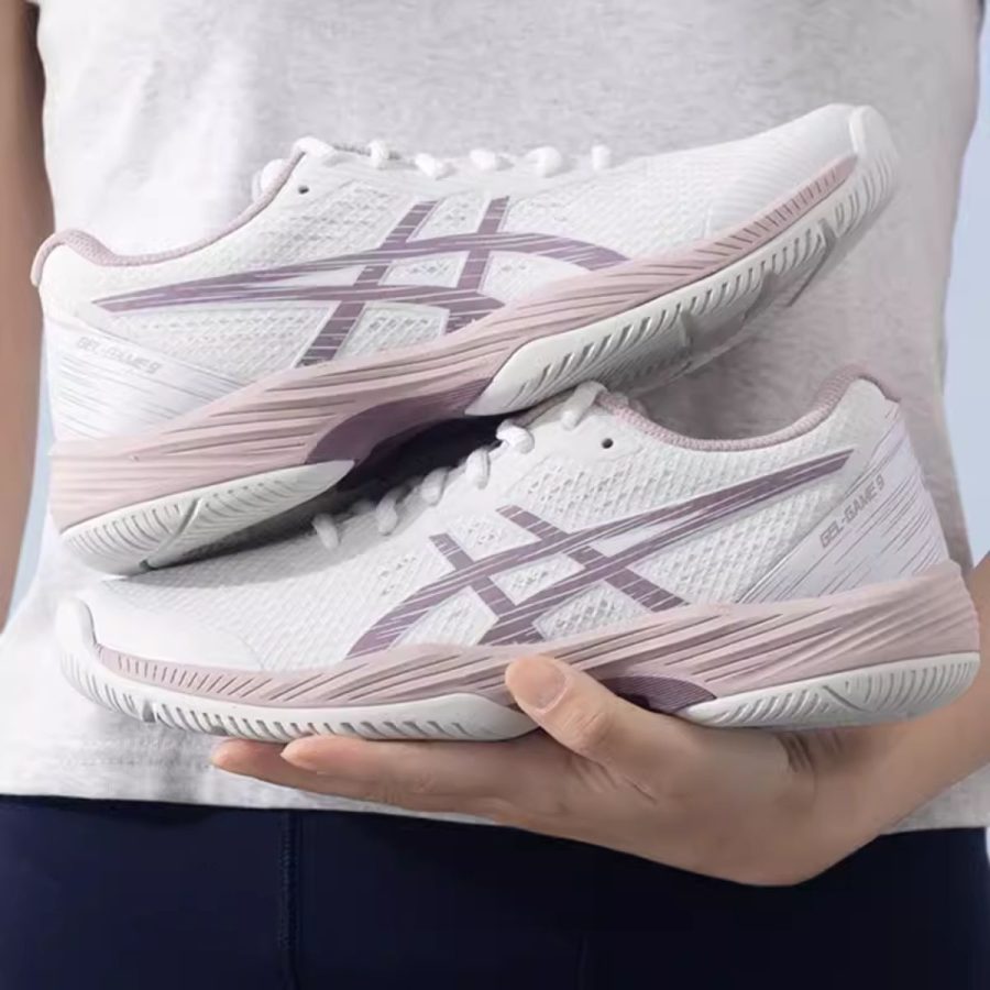 giày asics gel-game 9 'white dusty mauve' (wmns) 1042a211-106