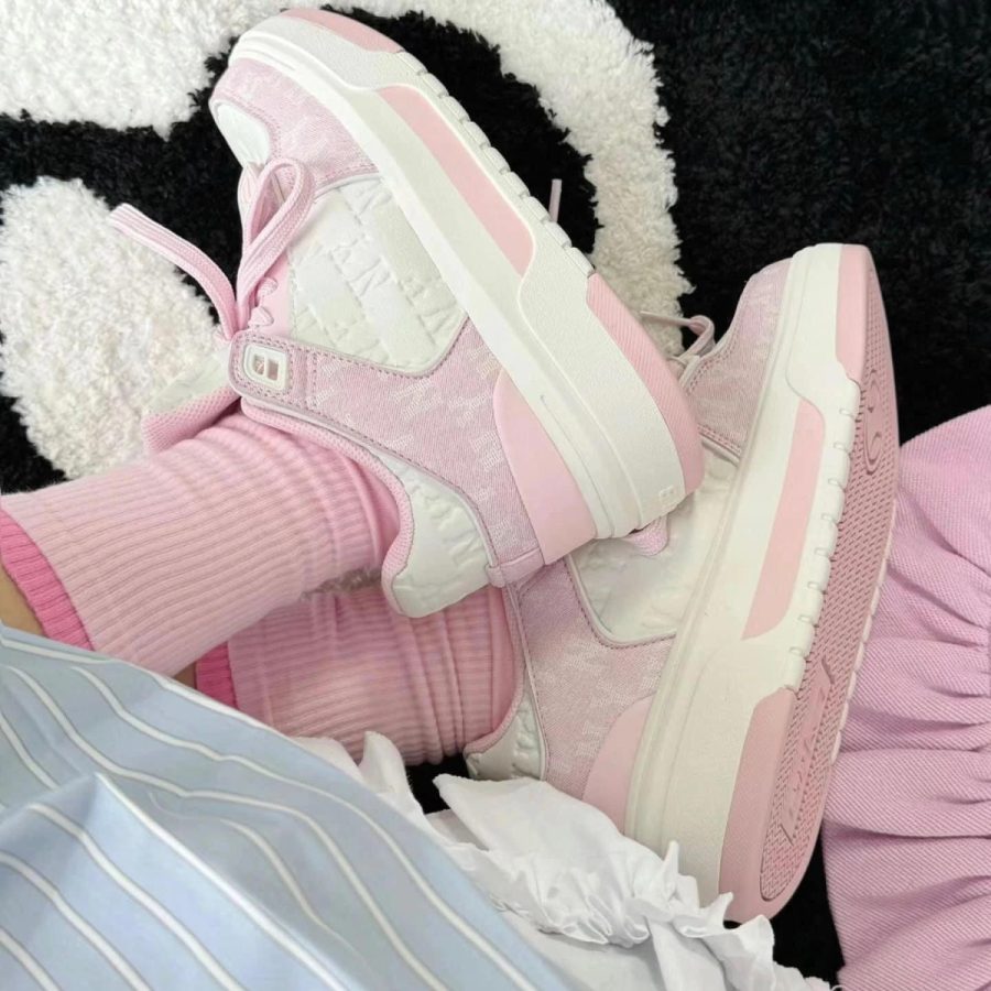 giày mlb chunky liner mid mono ny pink 3asxcmm4n-50pks