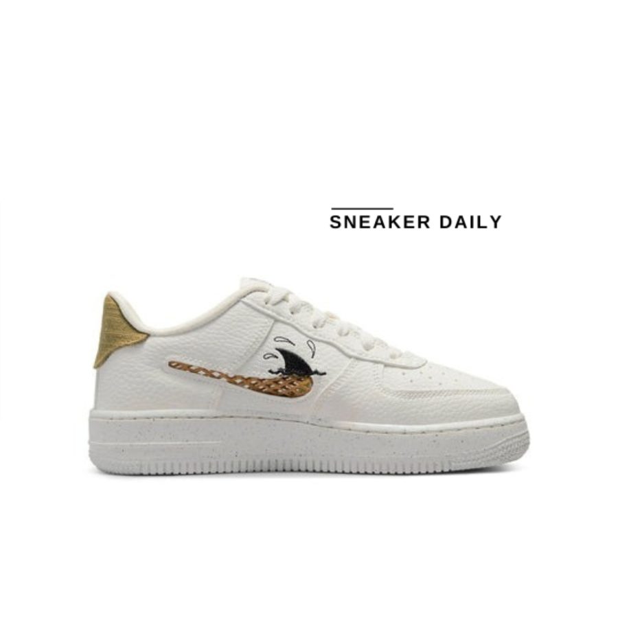 giày nike air force 1 low '07 lv8 next nature gs 'sun club - white shark's fin' dq7690-100