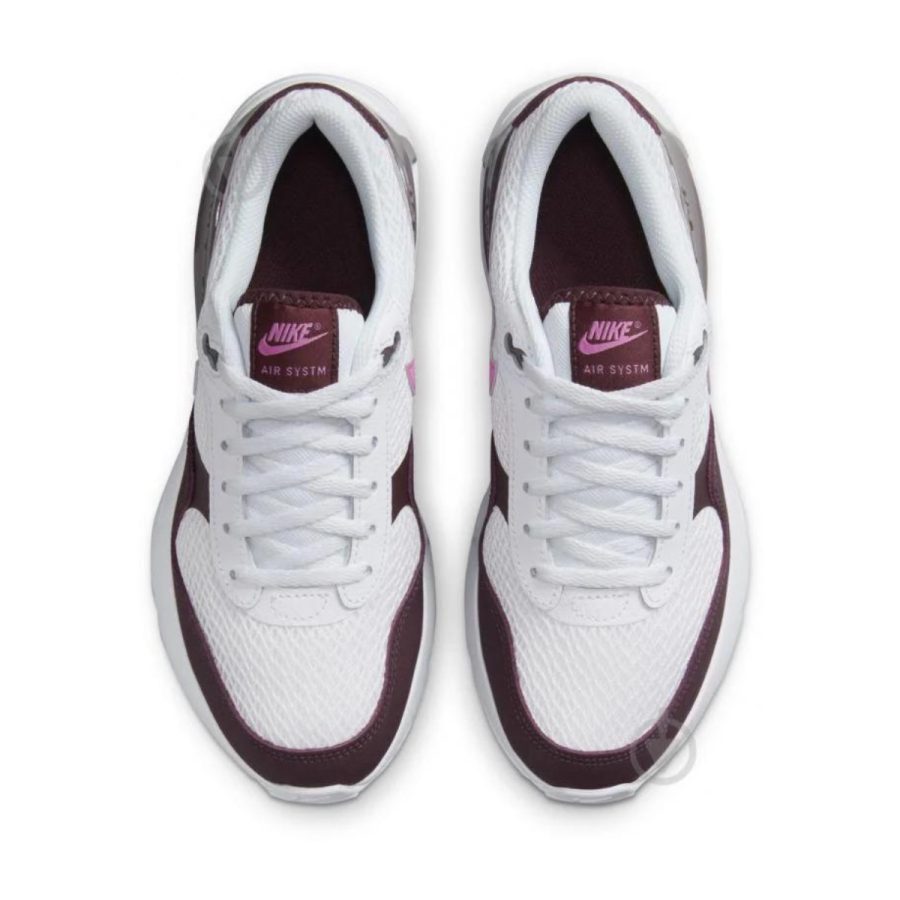 giày nike air max systm gs 'white burgundy crush pink' dq0284-116