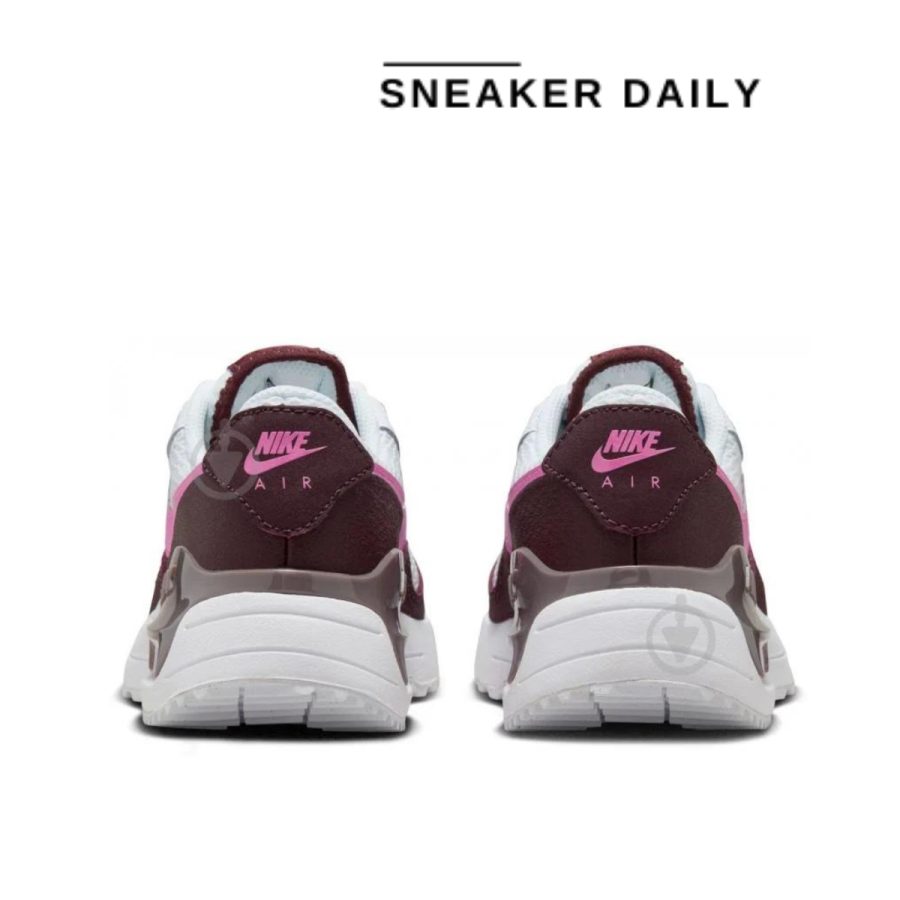 giày nike air max systm gs 'white burgundy crush pink' dq0284-116