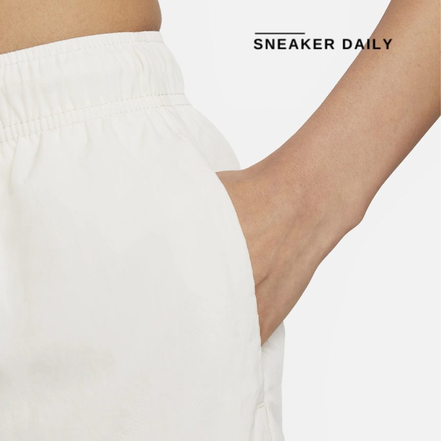 quần nike sportswear essential mid-rise trousers 'white' dm6184-104