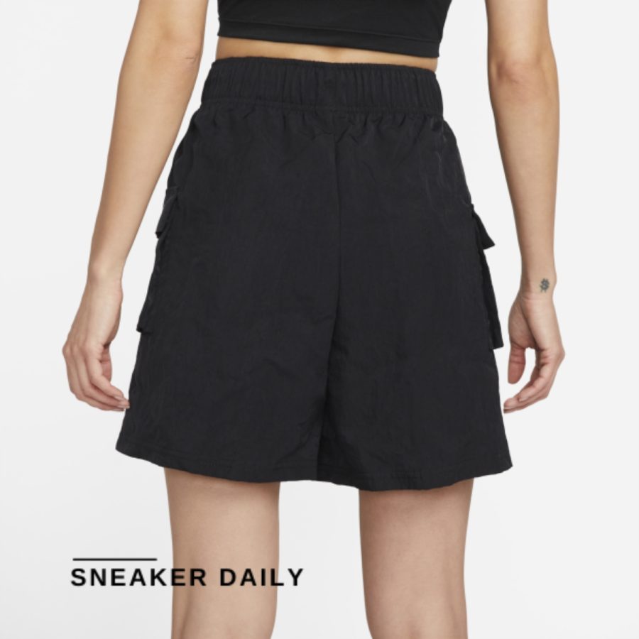 quần nike sportswear essential women's woven high waist shorts dm6248-010