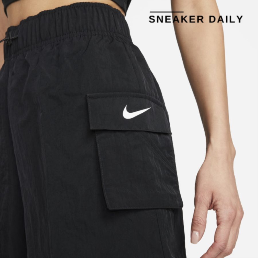 quần nike sportswear essential women's woven high waist shorts dm6248-010